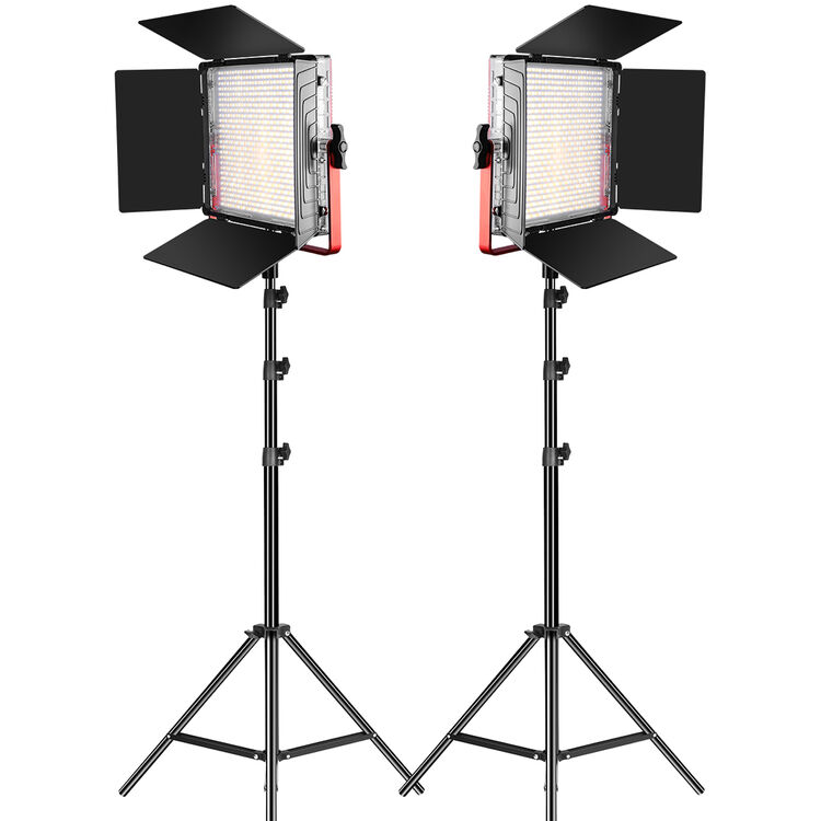 GVM-MB832-2L 50W high-power soft light dual-color LED video soft light with bracket - GVM