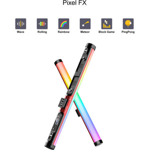 GVM RGB Tube Light with Softbox, 2 Packs 25W Handheld Wand Light, 24" Full Color LED Tube Light, 2700-10000K Stick Light with APP/DMX Control, 12 Scene Effects, MESH Networking Control Led Video Light