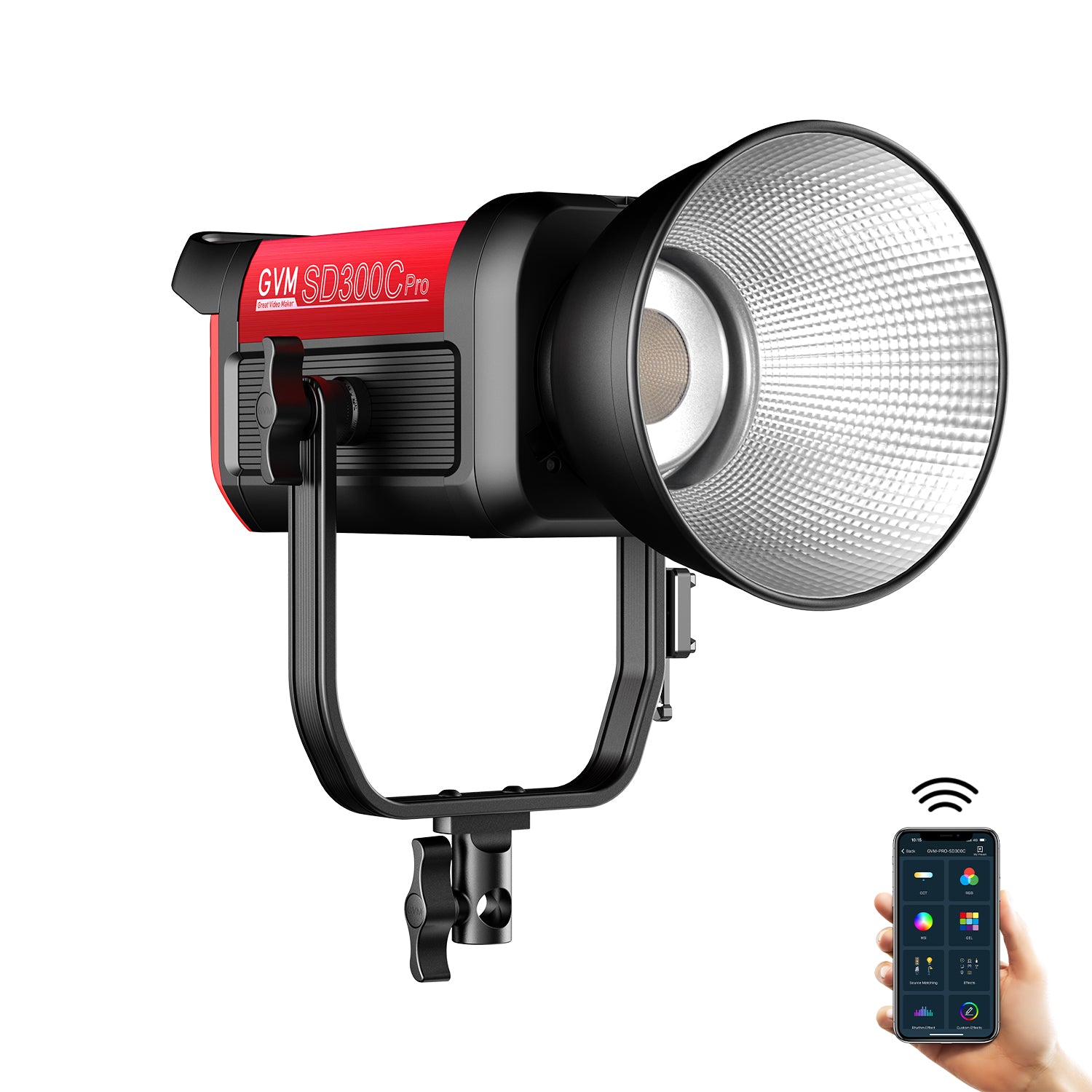 GVM PRO SD300C 300W High Power RGB&Bi-Color Monolight - GVM