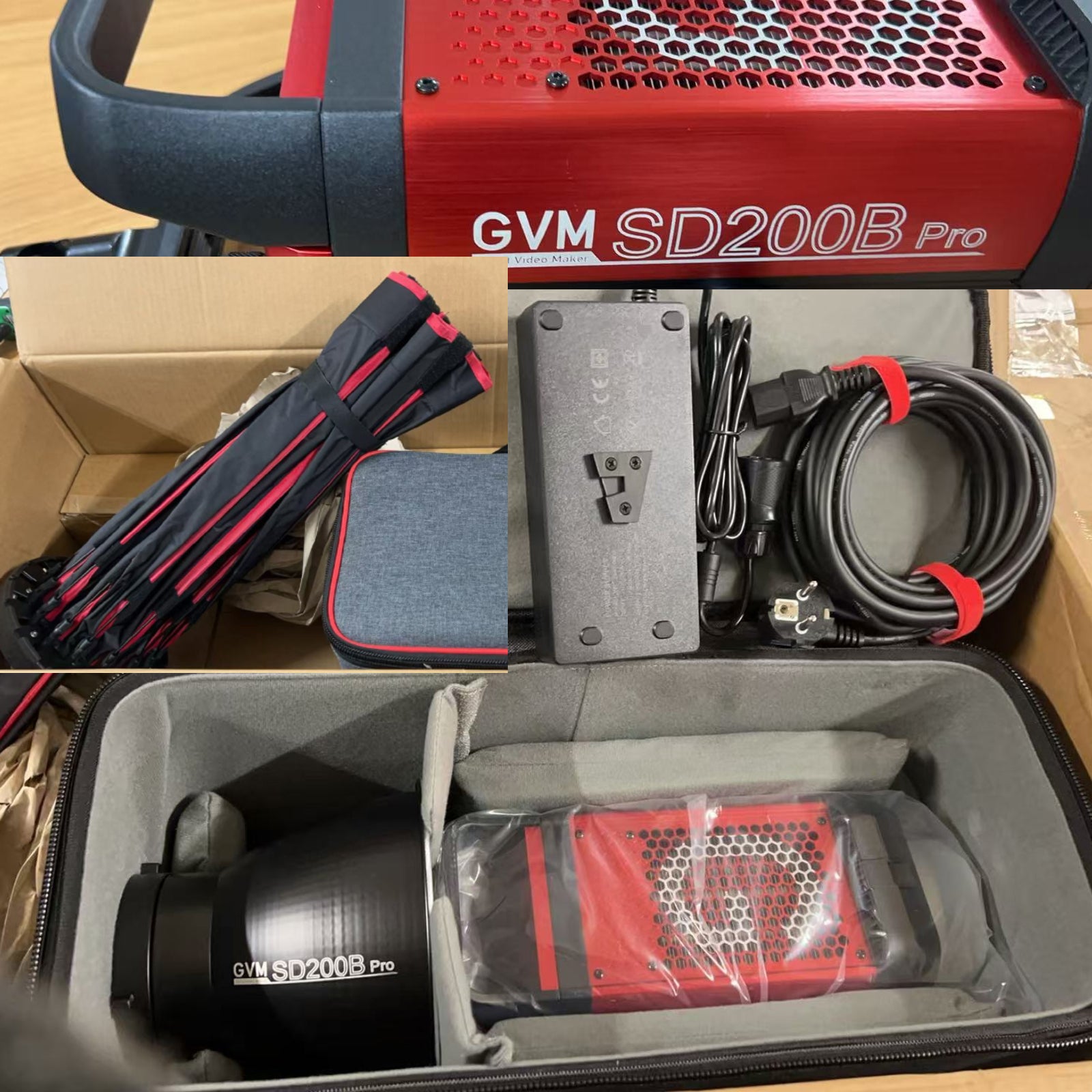 GVM PRO-SD200B 200W Bi-Color Monolight With Softbox（Open Box） - GVM
