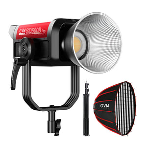 GVM PRO-SD500B ไฟสตูดิโอแสงสองสี 500 วัตต์ (แบตเตอรี่แบบวีเมาท์และบลูทูธตาข่าย) (แถมฟรีซอฟต์บ็อกซ์ขนาด 35 นิ้ว มูลค่า 109.00 ดอลลาร์สหรัฐ)
