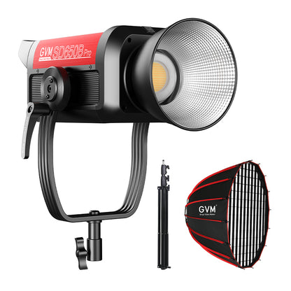 GVM PRO-SD650B ไฟสตูดิโอโมโนไลท์ 650 วัตต์ สีสองโทน (ติดตั้งแบตเตอรี่แบบวีเมาท์และตาข่ายบลูทูธ) (แถมกล่องไฟนุ่มฟรี 1 ชิ้น มูลค่า 109.00 ดอลลาร์)