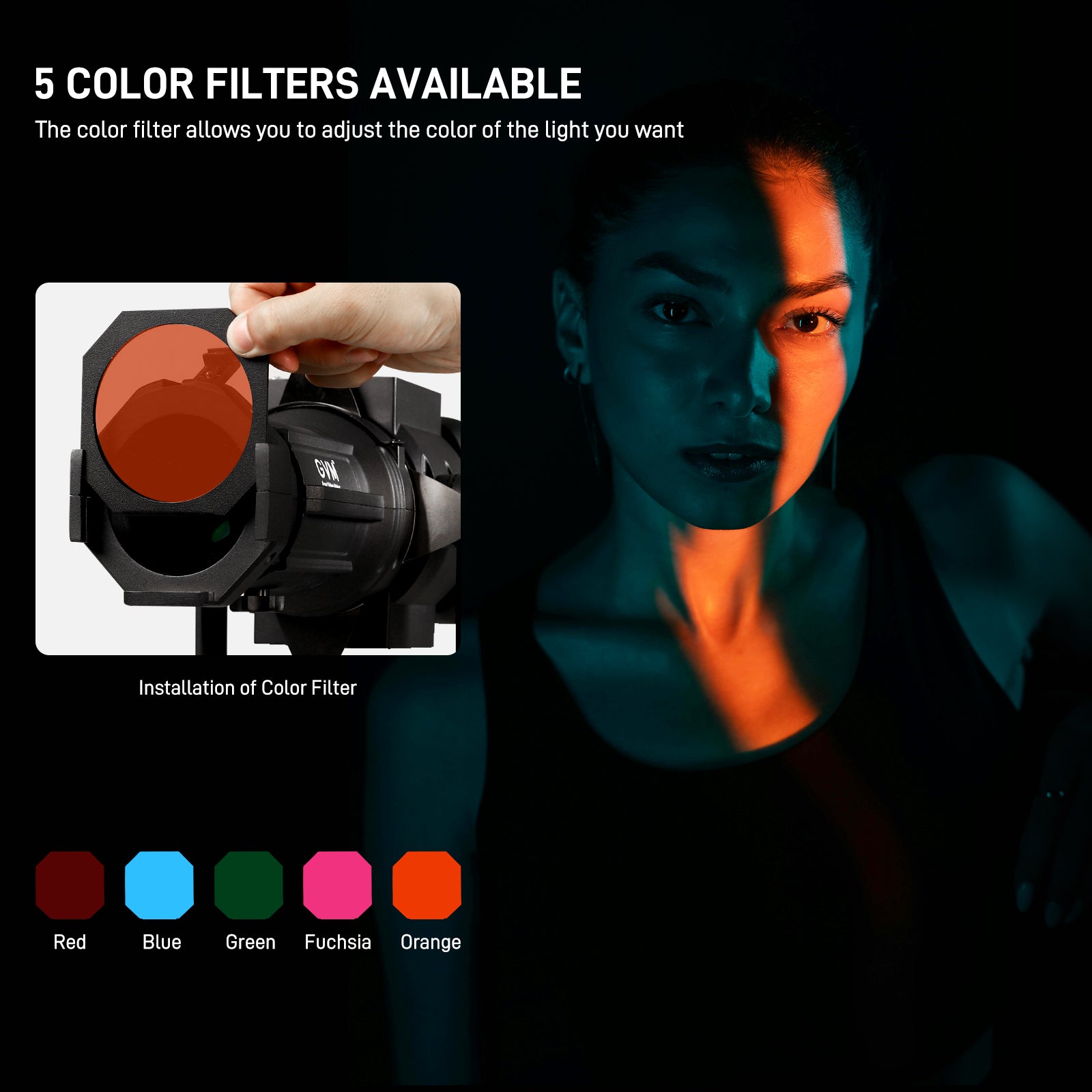 GVM PJ-L40 Spot lens For Power 600W or less Monolight - GVM