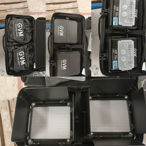 GVM-800D-II 40W Zweifarbiges und RGB Videoleuchtenpaneel (2-Leuchten-Set) (Geöffnete Verpackung)