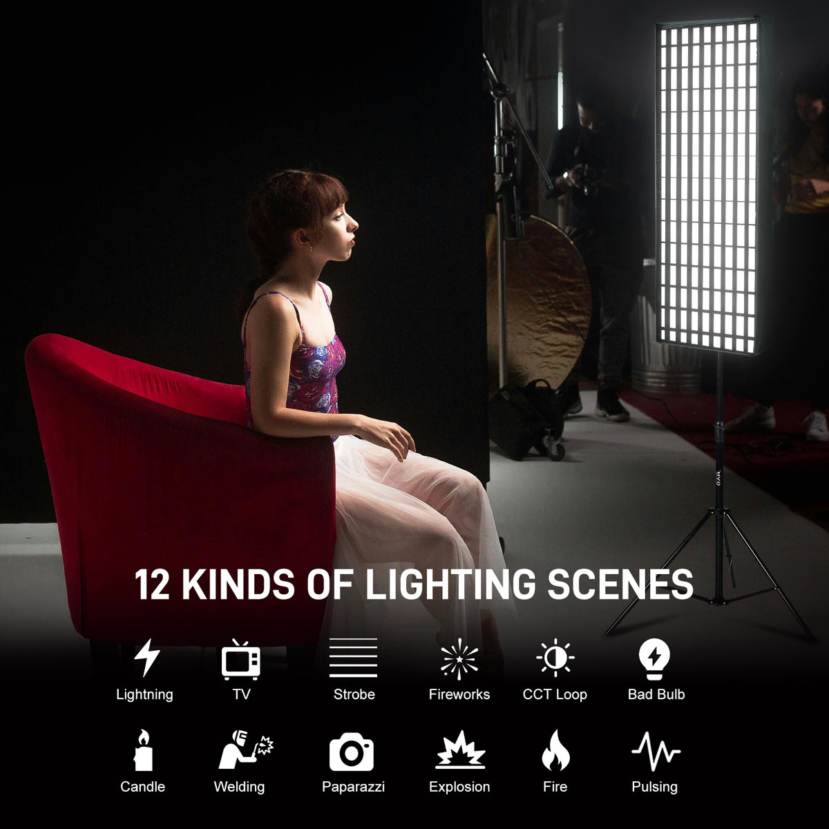 Zip Tile Z200B 200W LED Light Mat Bicolor Modular USB-C Flexible Led V