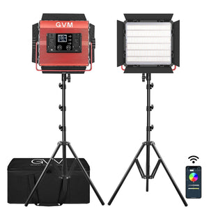 GVM - 1200D 50W Bi - Color+50W RGB 2lamp - Video Light With Softbox - GVM