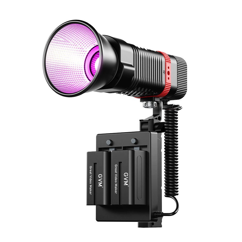 GVM PL60C External 60W RGB Flashlight with Battery