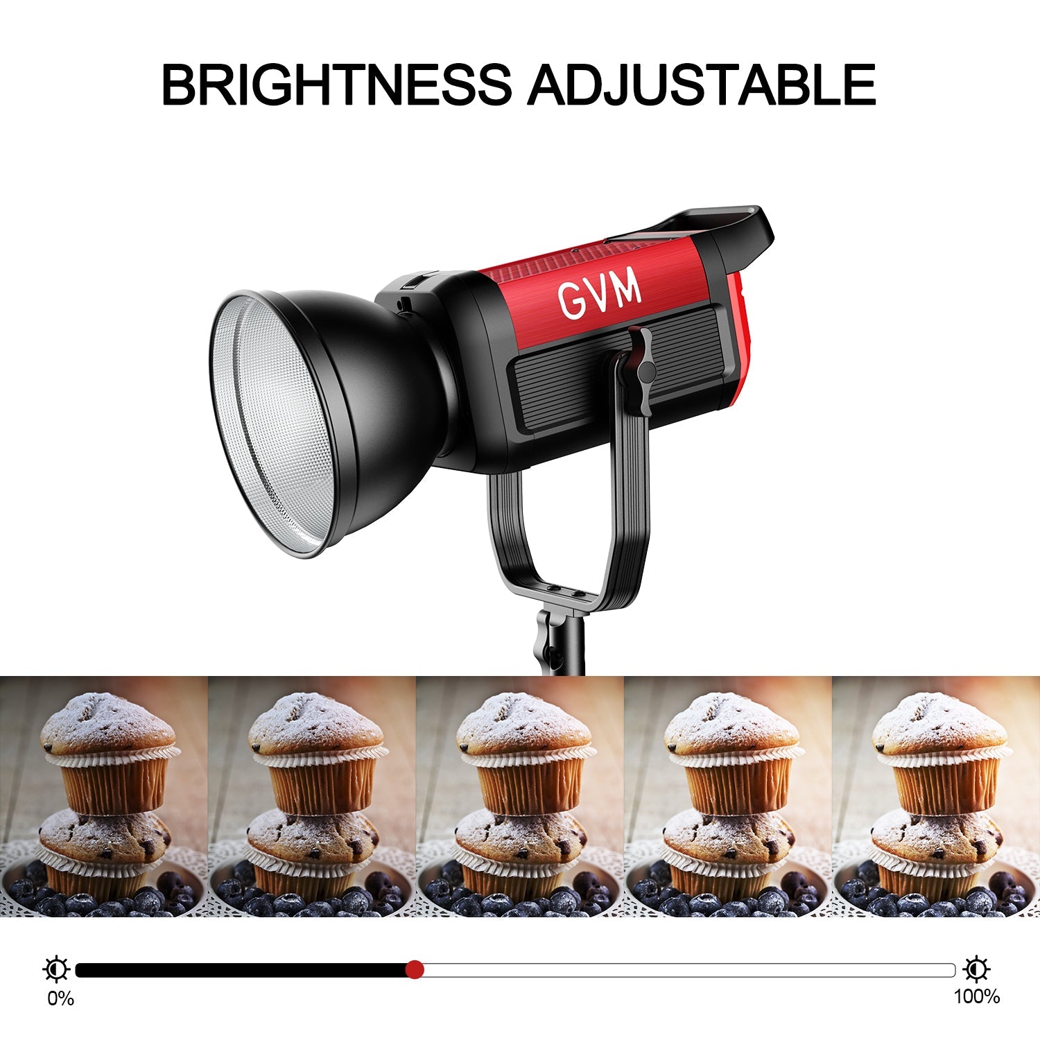 GVM PRO - SD300B 300W Bi - Color Monolight V - mount Mesh Bluetooth（Includes Free: GVM - YG60SP） - GVM