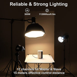 GVM-SD300D 300W LED Video Light High Power LED Spotlight Bi-Color LED Daylight kit - GVMLED