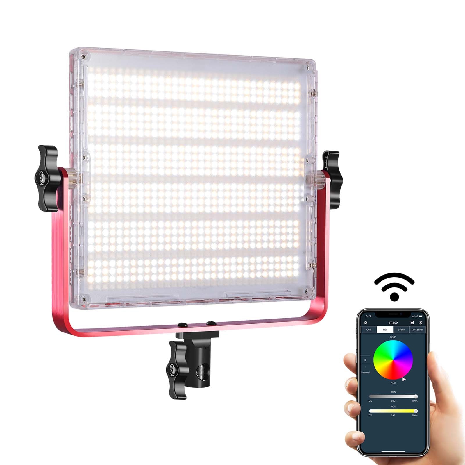 GVM-1200D 50W High Beam Bi-Color+50 WRGB Soft Light Panel - GVMLED