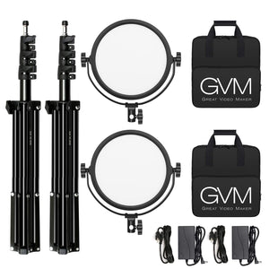 GVM 30W Soft Light Bi-Color LED Key Light 2 lights kit(10") - GVMLED