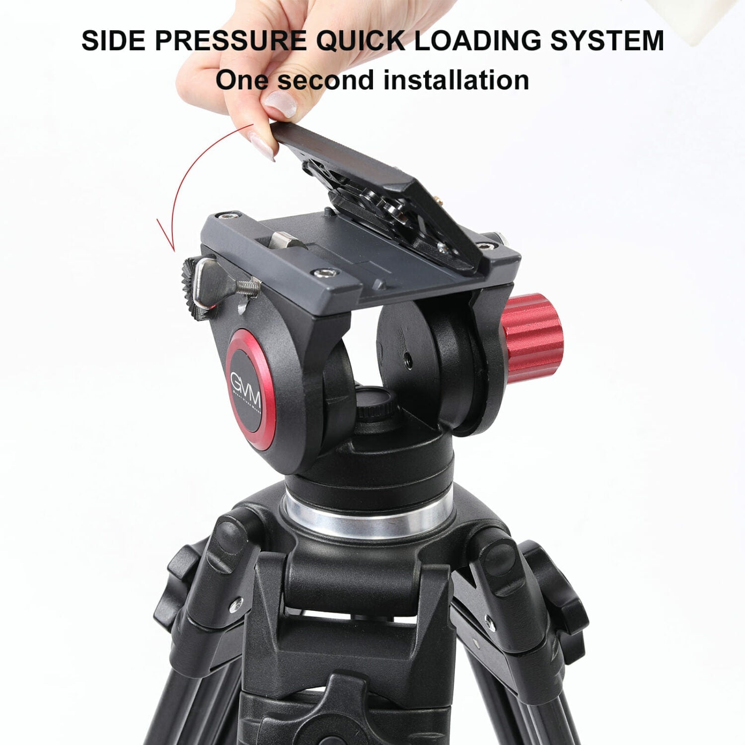 GVM 7017D Aluminum Video Tripod with Fluid Head System - GVMLED