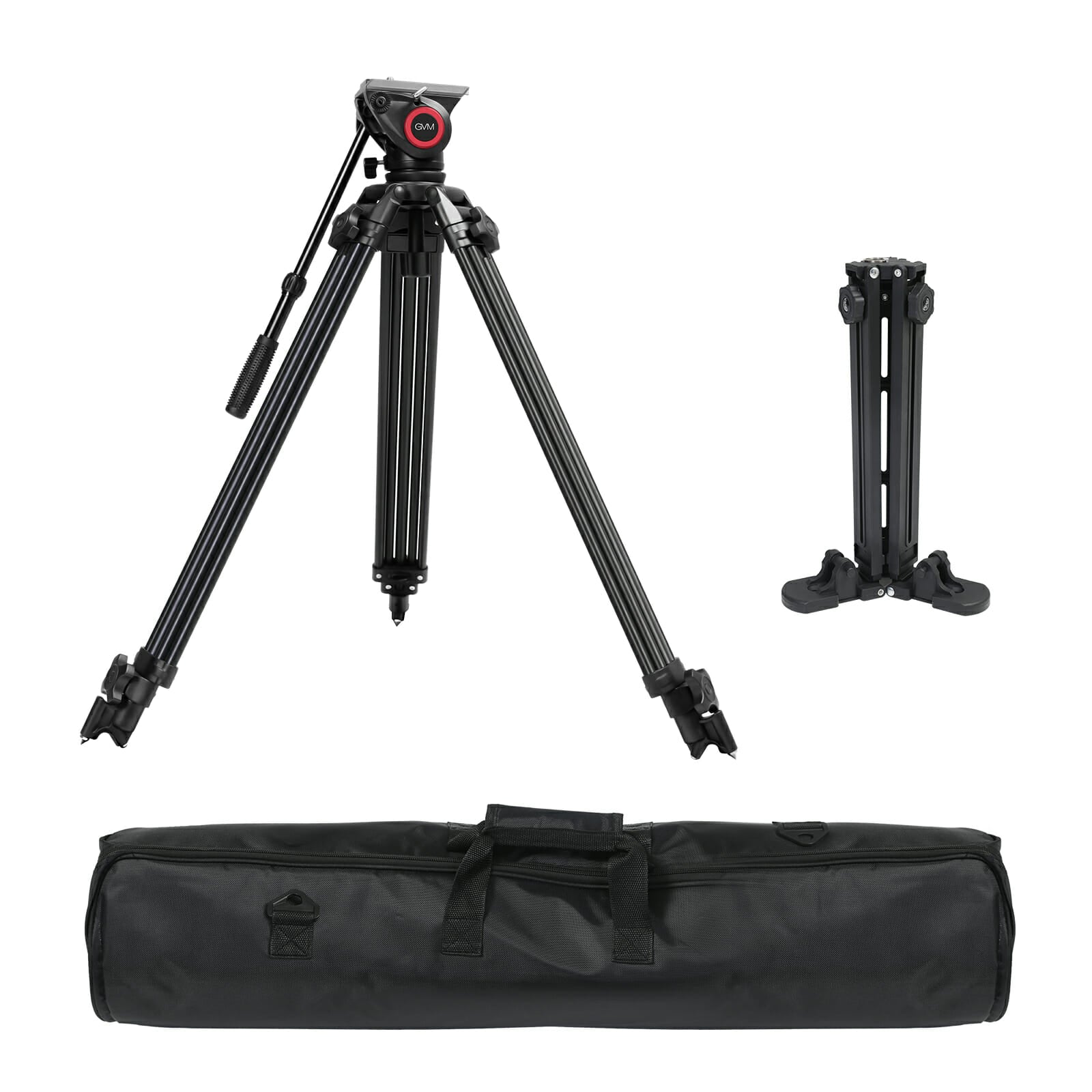 GVM 7017D Aluminum Video Tripod with Fluid Head System - GVMLED