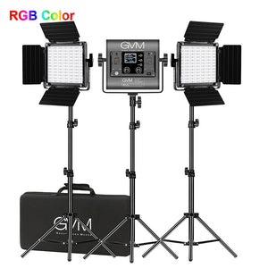 GVM-800D 40W Powerful Bi-color and RGB Video Panel Light Kit - GVMLED