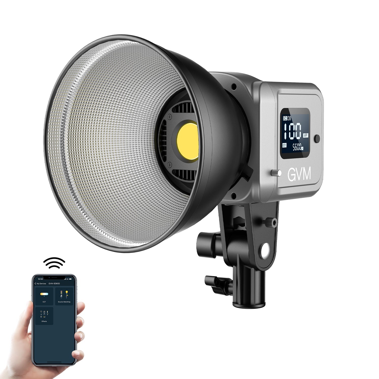 GVM 80w Spoltlight silver Daylight Can use Battery(BOGO)(add 2 lights to cart) - GVMLED