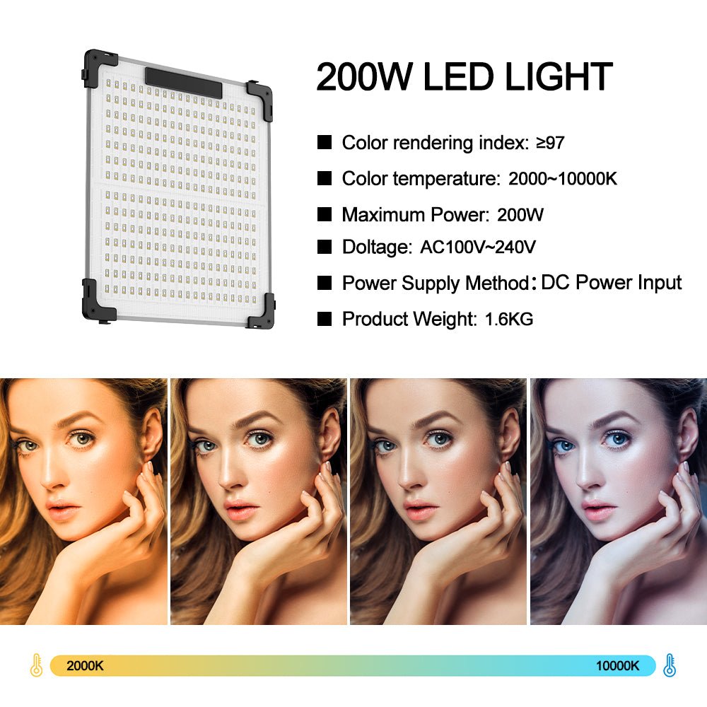 GVM B200C 200W RGB&Bi-Color Flexible LED Light