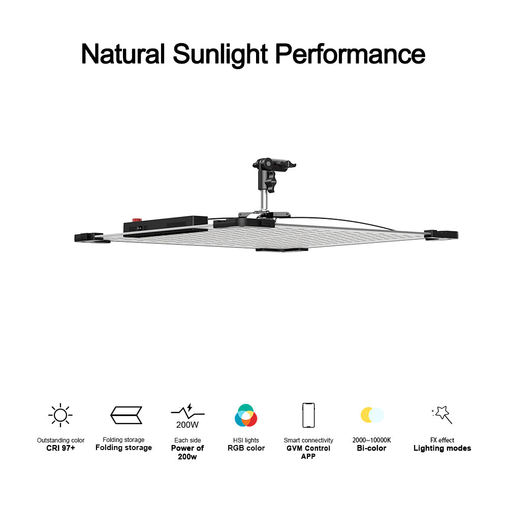 GVM B200C 200W RGB&Bi-Color Flexible LED Light