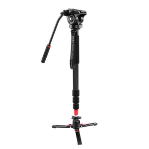 GVM  G175 Alluminum Alloy 5-Section Monopod with Video Fluid Head - GVMLED