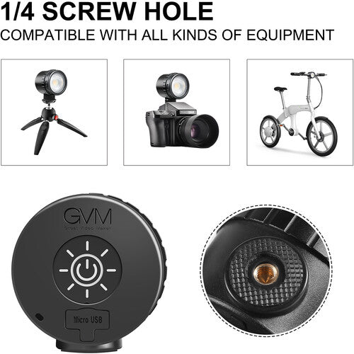 GVM Mini Waterproof RGB LED On-Camera Light - GVMLED