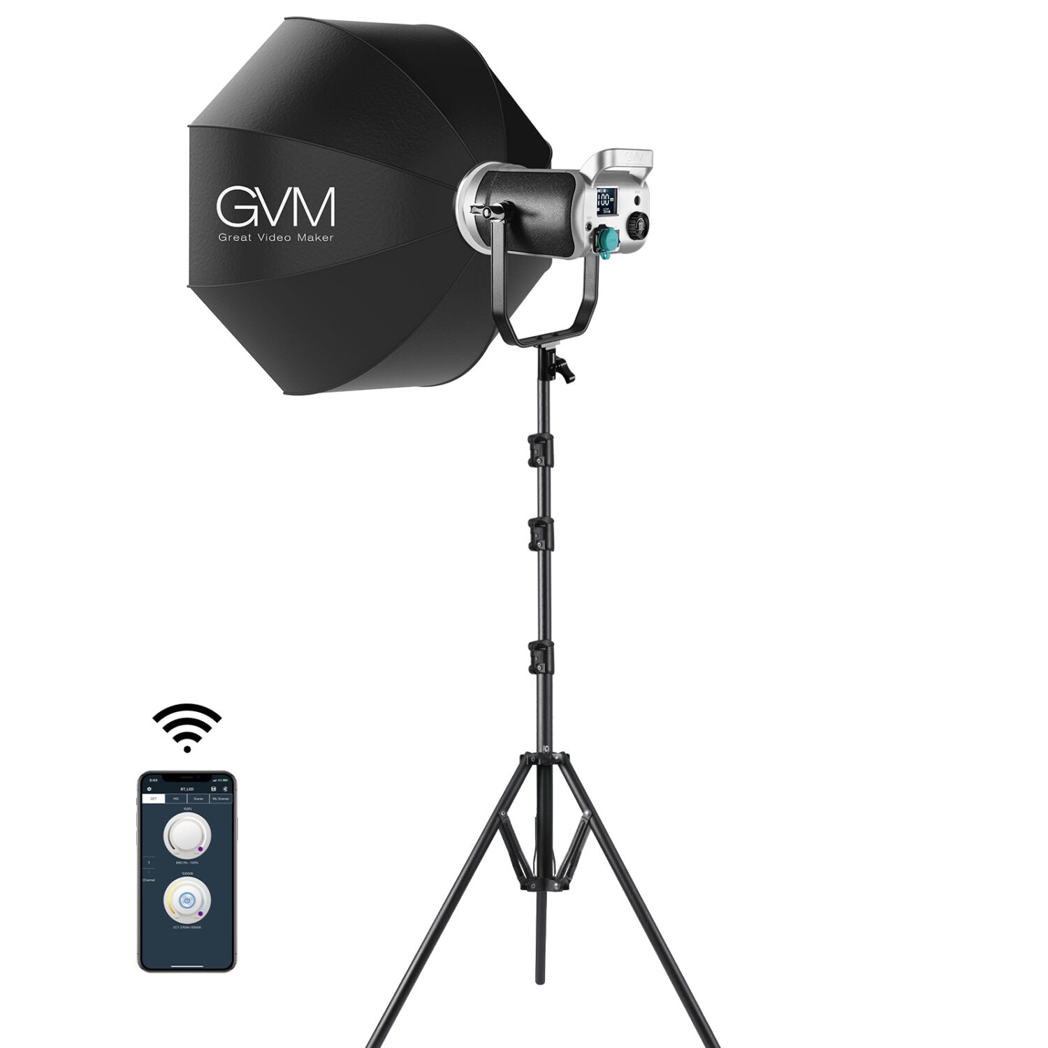 GVM SD200D LED Video Light with Softbox - GVMLED